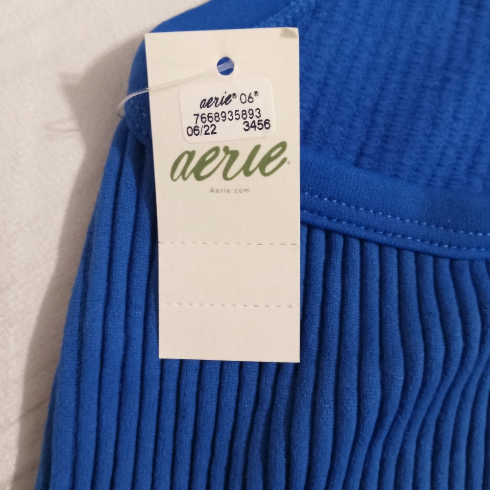 AERIE Longline Seamless Royal Blue Bralette - Picture 14 of 14